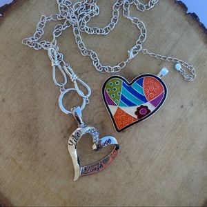 💐2/$15 Heart RMN Necklace Interchangeable Pendant